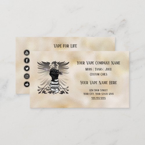 VAPE   I Vape I am Business Social Media Business Card