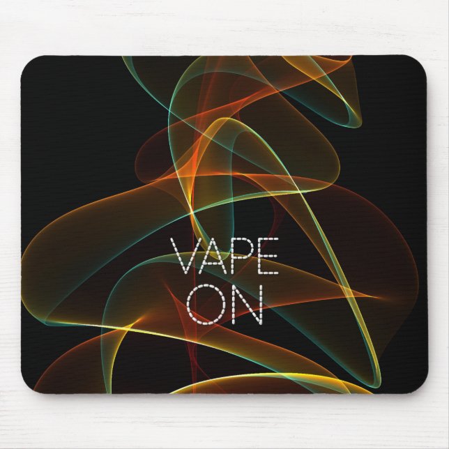 Vape On Orange Green Smoke Mouse Pad (Front)