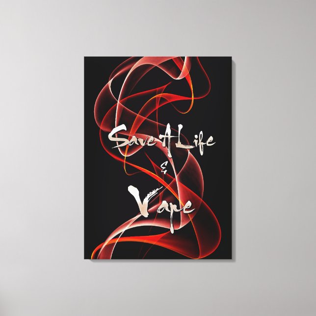 Vape Quotes Premium Wrapped Canvas Print (Front)