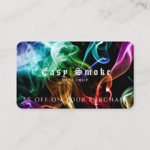 Vape Shop Business Discount Card