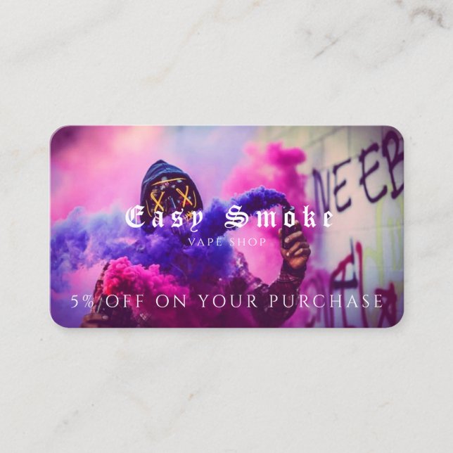 Vape Shop Business Discount Card (Front)