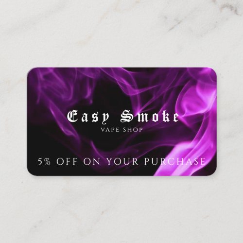 Vape Shop Business Discount Card