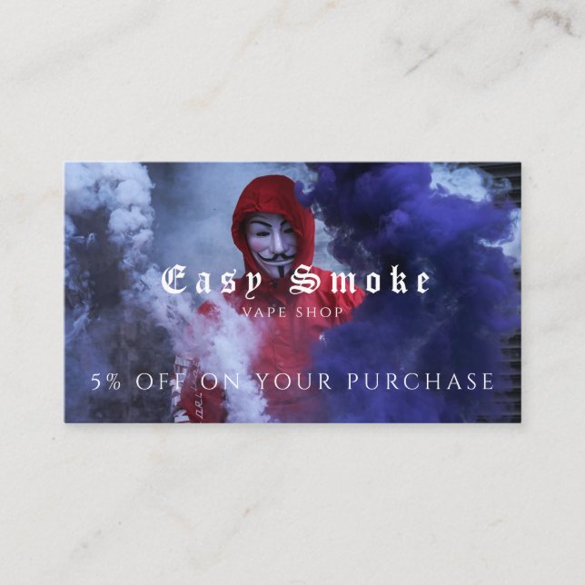 Vape Shop Business Discount Card (Front)