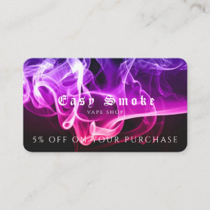 Vape Shop Business Discount Card