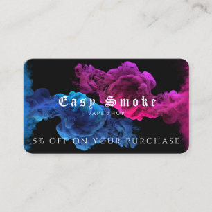 Vape Shop Business Discount Card