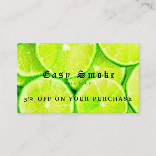 Vape Shop Business Discount Card