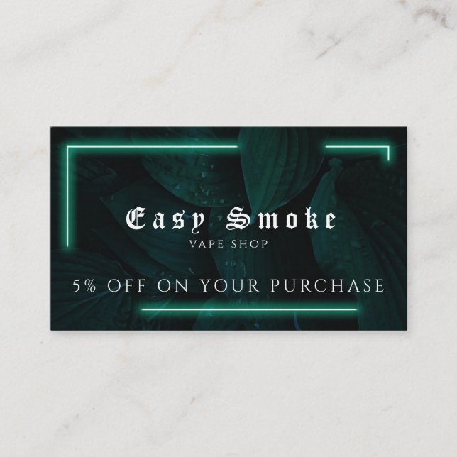 Vape Shop Business Discount Card (Front)