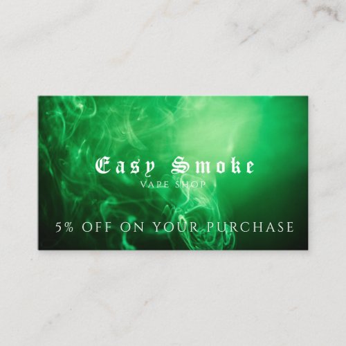 Vape Shop Business Discount Card