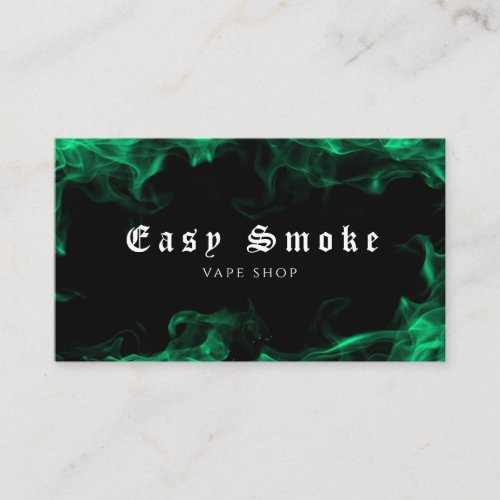 Vape Shop Green Business Card