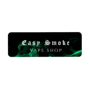Vape Shop Green Business Label