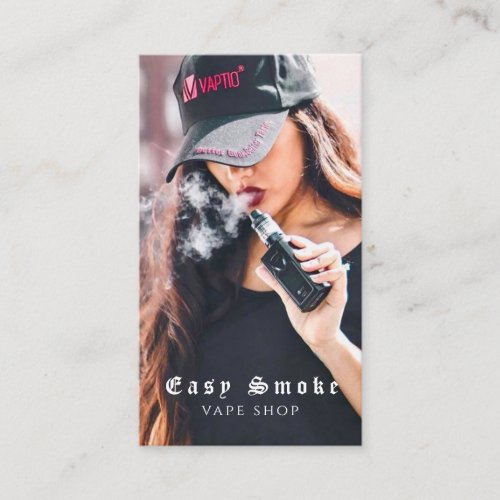 Vape Shop Smoke Black Business Card