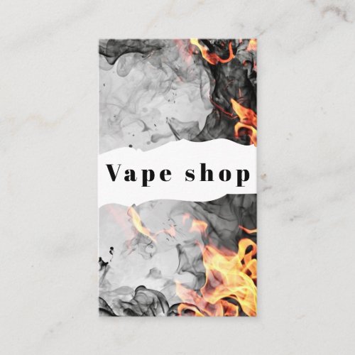 Vape Shop Smoke Cigarette Business Card