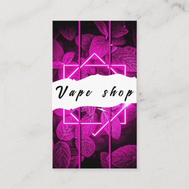 Vape Shop Smoke Cigarette Business Card (Front)