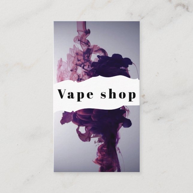 Vape Shop Smoke Cigarette Business Card (Front)