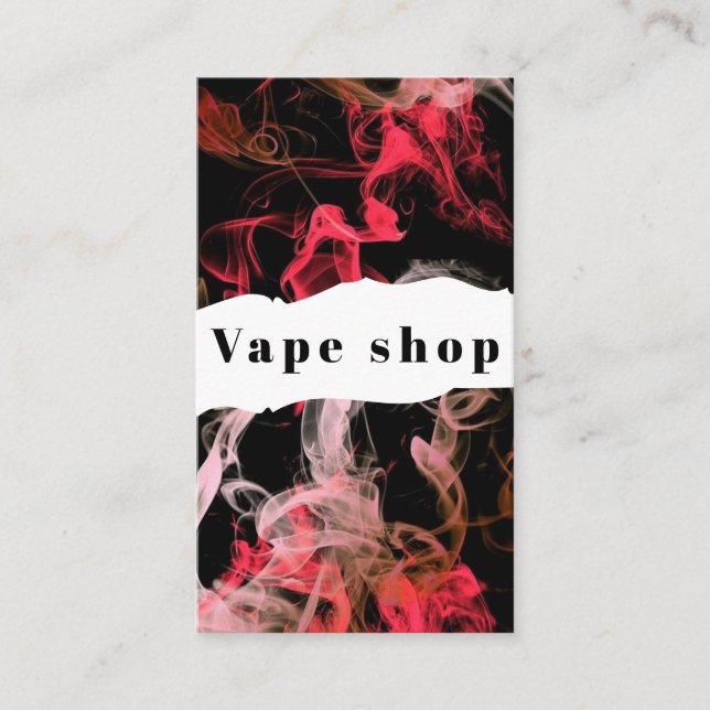 Vape Shop Smoke Cigarette Business Card (Front)