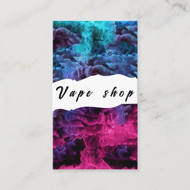 Vape Shop Smoke Cigarette Business Card (Front)