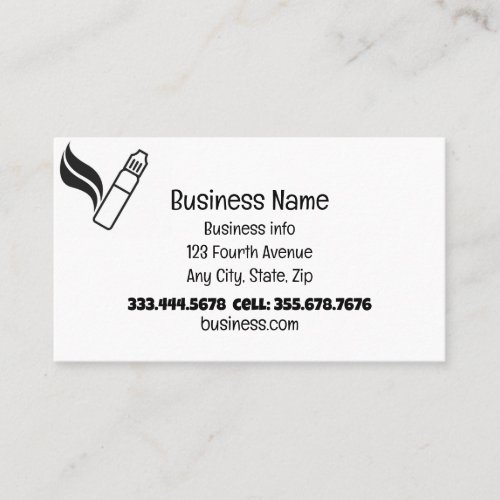 Vape Smoke Shop Store Electronic Cigarette  Business Card