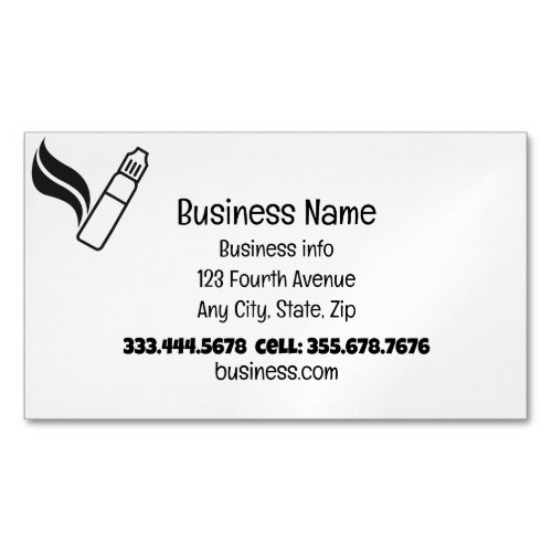 Vape Smoke Shop Store Electronic Cigarette  Business Card Magnet