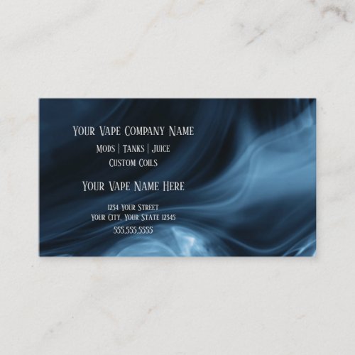 VAPE   VAPE Cloud Blue Business Card