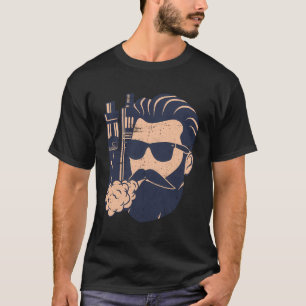 Vape Vaping Bearded Man E-Cigarette T-Shirt