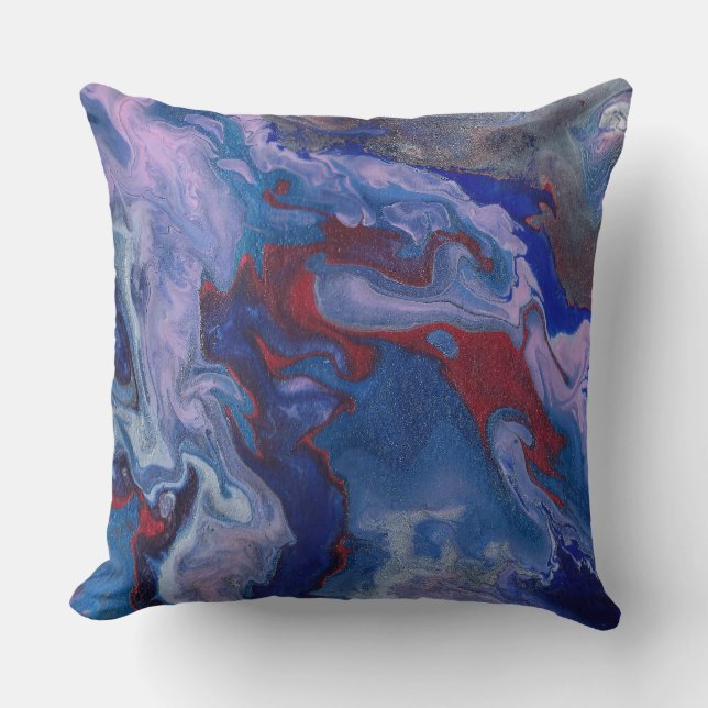 Vape Vibrant Abstract Purple Pillow (Front)
