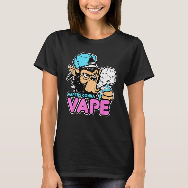 Vapers Gonna Vape Gorilla T-Shirt Vape Tee (Front)