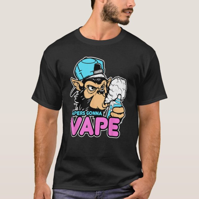 Vapers Gonna Vape Gorilla T-Shirt Vape Tee (Front)