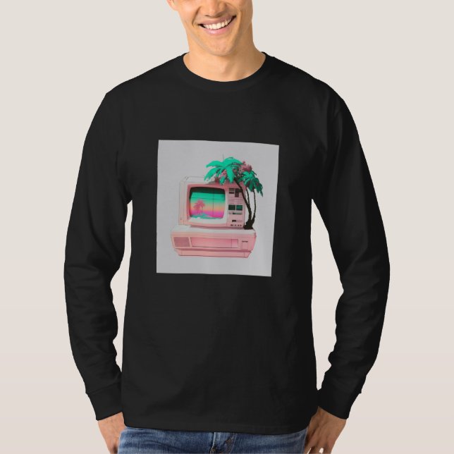 Vaperwave Aesthetic Glitch Retrowave Synthwave  12 T-Shirt (Front)