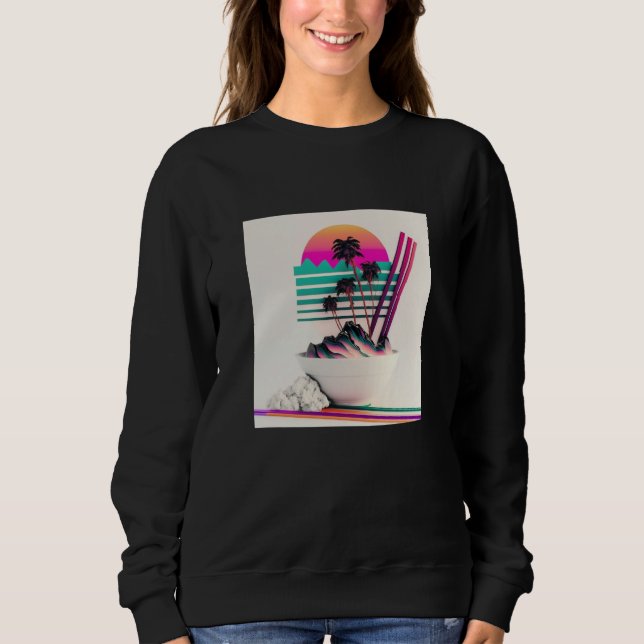 Vaperwave Aesthetic Glitch Retrowave Synthwave  1 Sweatshirt (Front)