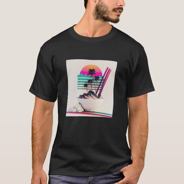Vaperwave Aesthetic Glitch Retrowave Synthwave  1 T-Shirt (Front)