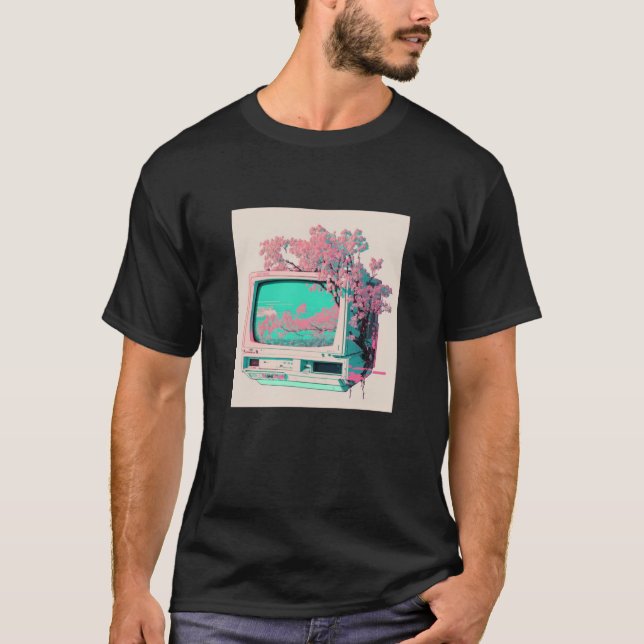 Vaperwave Aesthetic Glitch Retrowave Synthwave  3 T-Shirt (Front)