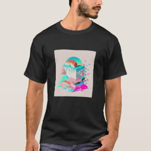Vaperwave Aesthetic Glitch Sushi Retrowave Synthwa T-Shirt