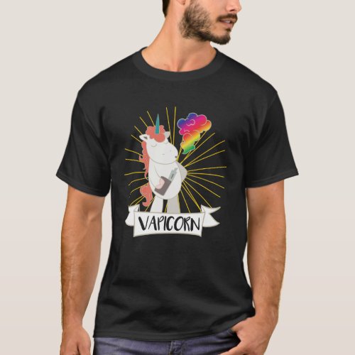 Vapicorn Unicorn Steamer Smoking Steam Vaping T_Shirt