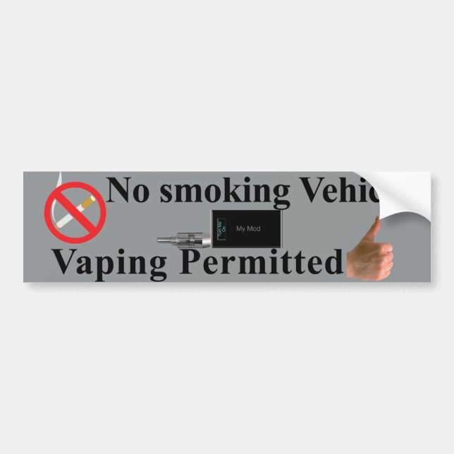 Vaping allowed bumper sticker (Front)