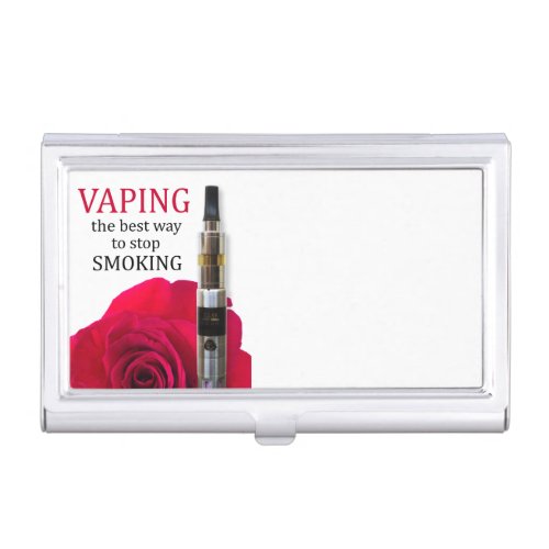 Vaping and rose flower case for business cards