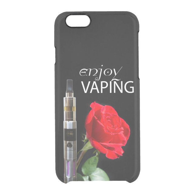 Vaping and rose flower uncommon iPhone case (Back)