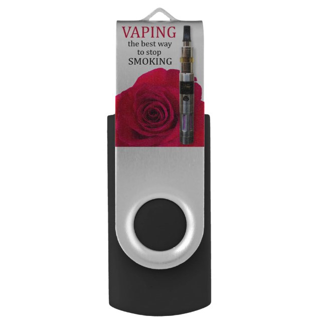 Vaping and rose flower USB flash drive (Back (Vertical))