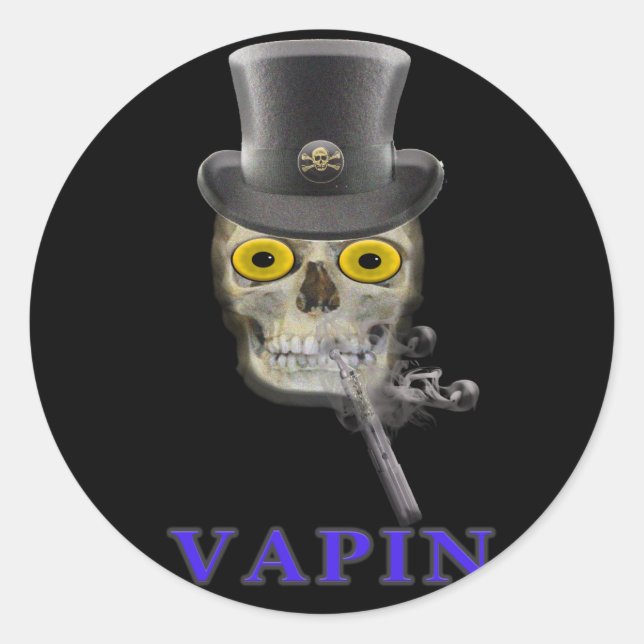 Vaping Classic Round Sticker (Front)