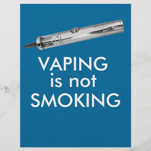 Vaping is not smoking full color flyer