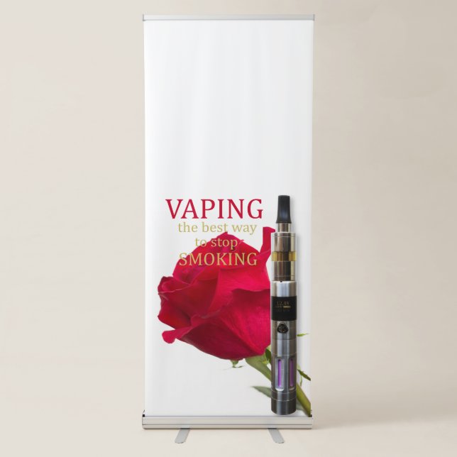 Vaping is the best way to stop smoking retractable banner (Front)