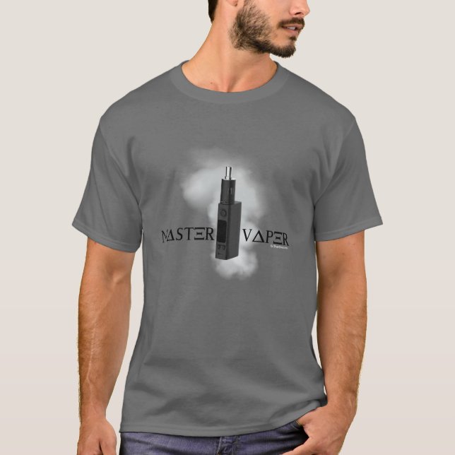 Vaping |  Master Vaper Box Mod Dark  by VapeGoat T-Shirt (Front)