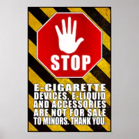 Vaping No Sale To Minors Poster Zazzle