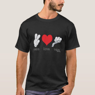 Vaping Peace Love Vape by VapeGoat T-Shirt