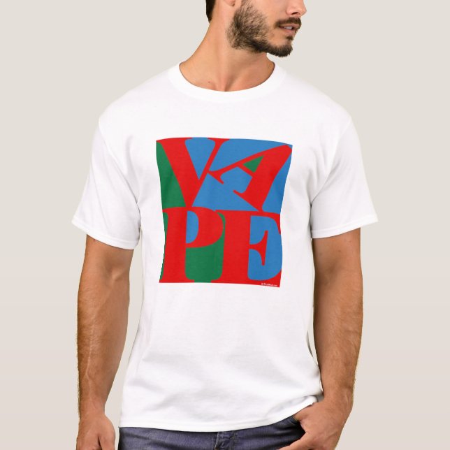 Vaping | Retro VAPE in 70's LOVE Style by VapeGoat T-Shirt (Front)