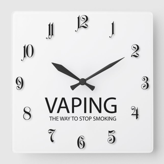 vaping square wall clock (Front)