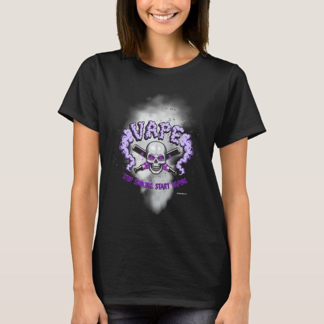 Vaping |  Stop Smoking Start Vaping   by VapeGoat T-Shirt (Front)
