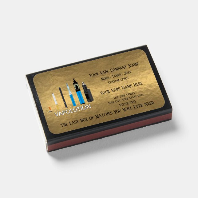 Vapolution Gold  Matchboxes (Front Closed)