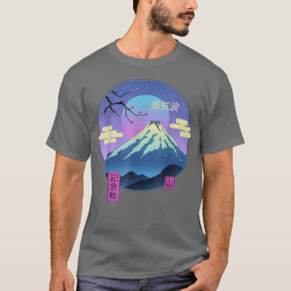Vapor Landscape Fuji Mountain Sakura Japanese Art  T-Shirt