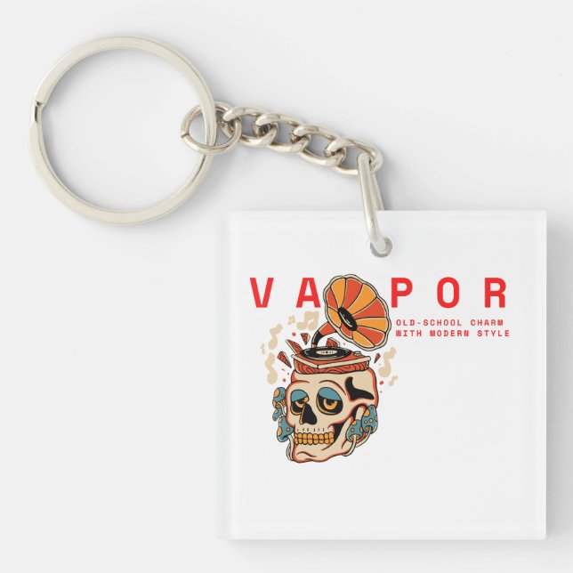 Vapor: Old-School Charm with Modern Style! Keychain (Front)