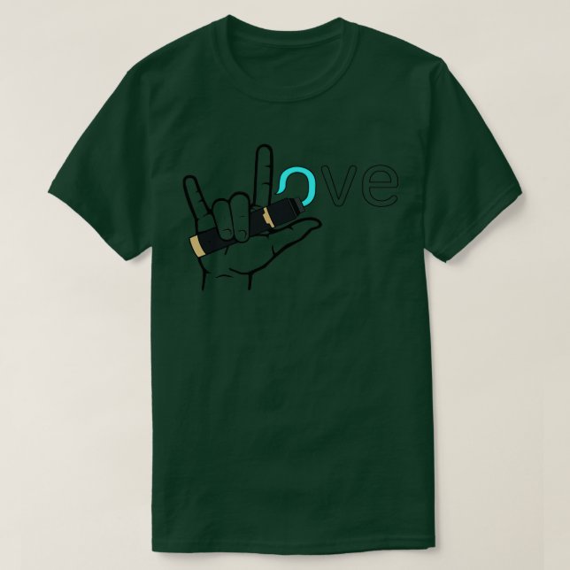 Vapor sign language Love mod vape T-Shirt (Design Front)